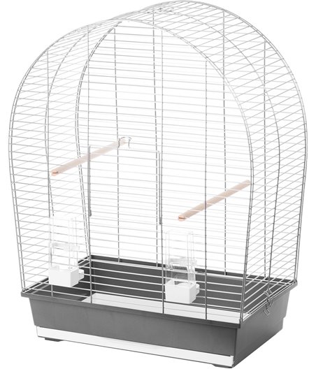 Interzoo vogelkooi Sylwia, zilver/grijs.