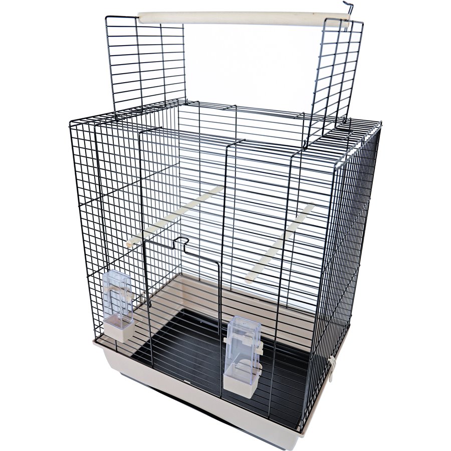 Interzoo vogelkooi Big Ara, zwart/beige.