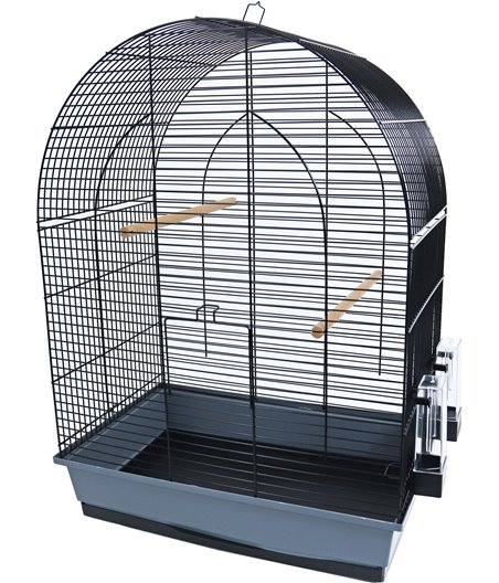 Interzoo vogelkooi Lusi 3, zwart/grijs.