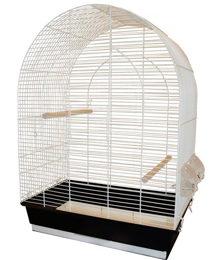 AZ vogelkooi Big Lucie, wit/zwart.