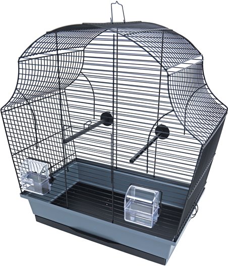 Interzoo vogelkooi Margot 2, zwart/grijs.