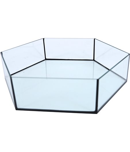 Interzoo glazen onderbak voor vogelkooi Vision hexo.