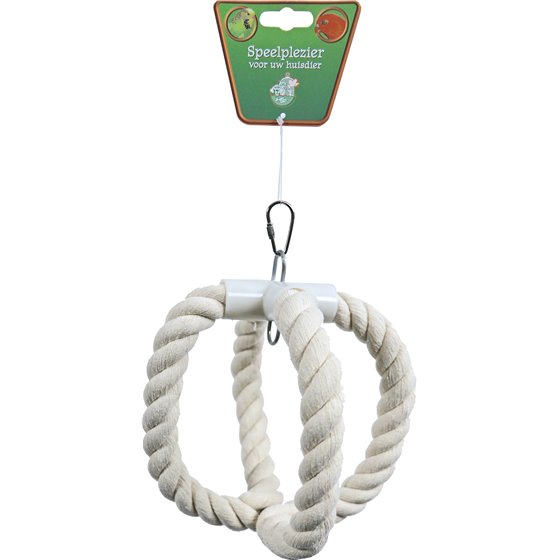 Boon vogelspeelgoed kruisring katoen medium, 20 cm.