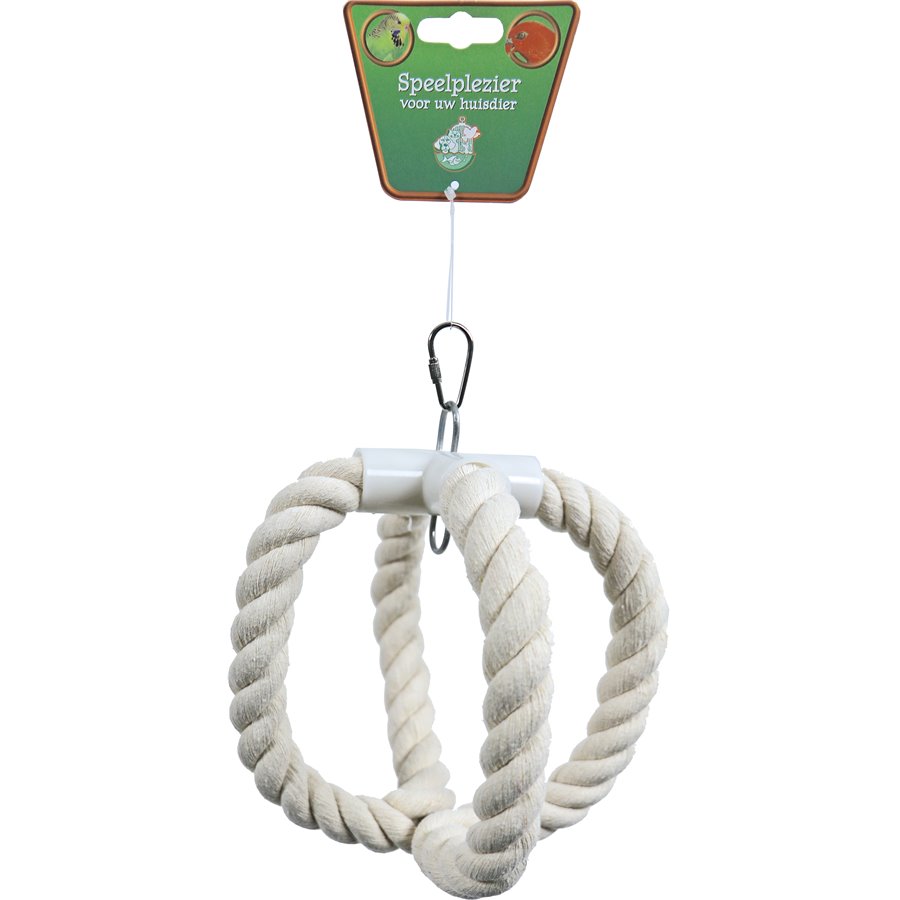 Boon vogelspeelgoed kruisring katoen medium, 20 cm.