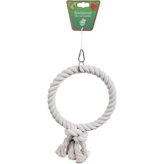Boon vogelspeelgoed touwring katoen large 1-ring, 27 cm.