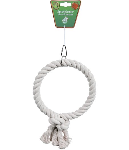 Boon vogelspeelgoed touwring katoen large 1-ring, 27 cm.
