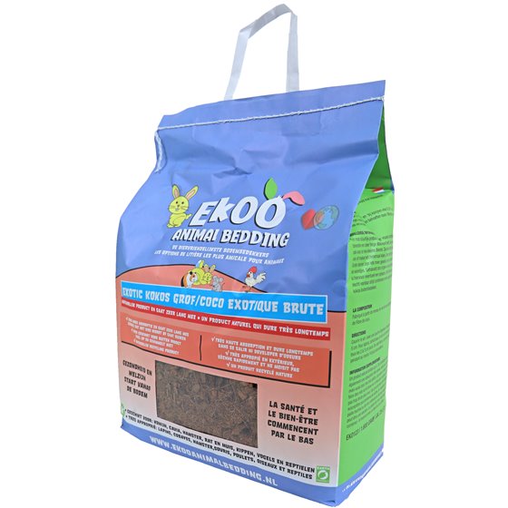 
Ekoo Animal Bedding exotic kokos grof, 25 liter. (Besteleenheid per 5)