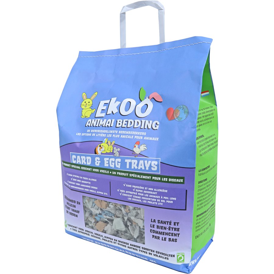 Ekoo Animal Bedding card and egg trays, 25 liter. (Besteleenheid per 5)