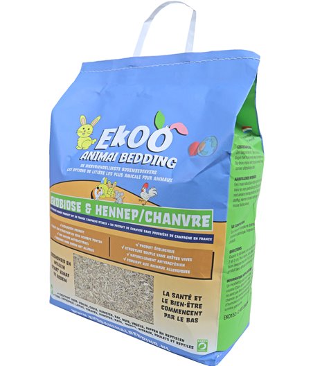 Ekoo Animal Bedding ekobiose and hennep, 25 liter. (Besteleenheid per 5)