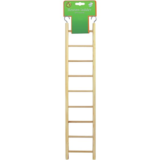 Boon vogelspeelgoed ladder hout 9 traps, 45 cm.