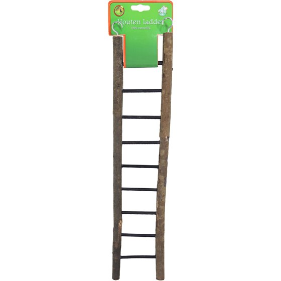 Boon vogelspeelgoed ladder hout Natural 9 traps, 45 cm.