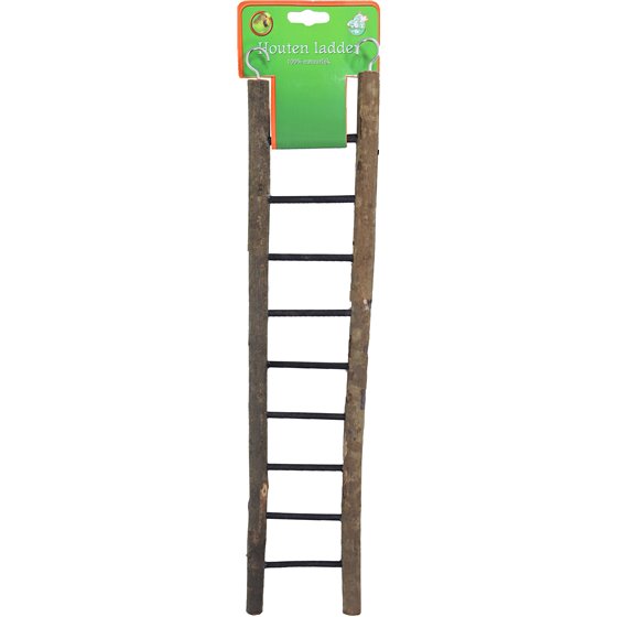 Boon vogelspeelgoed ladder hout Natural 9 traps, 45 cm.