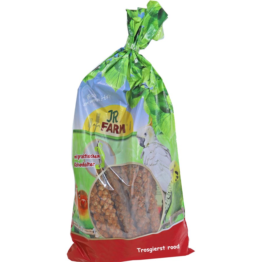 JR Farm parkiet en grote parkiet trosgierst rood, 500 gram. 