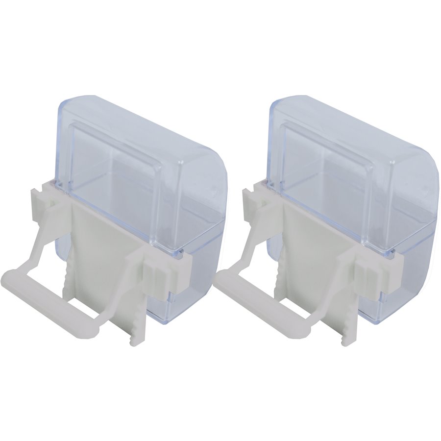 Interzoo kapbakjes met houder wit, set a 2 stuks.