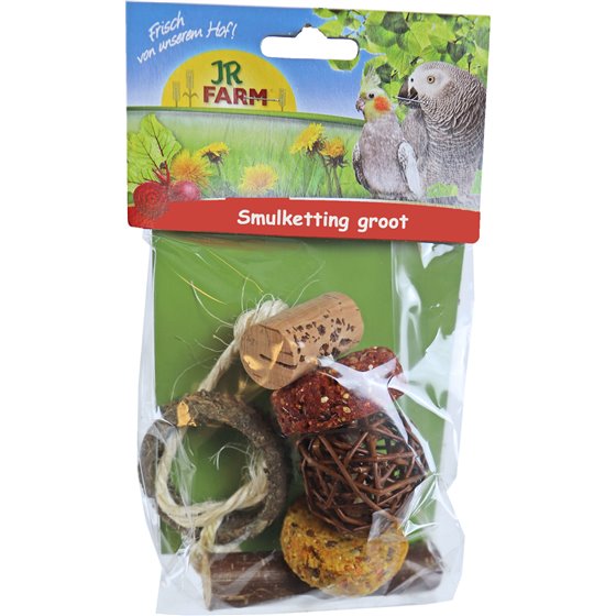 JR Farm grote parkiet & papegaai natuurlijke smulketting groot, 100 gram.