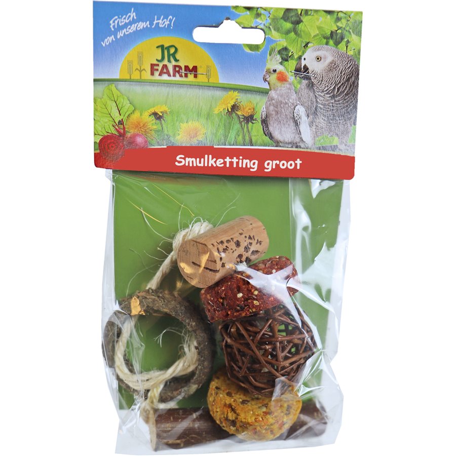 JR Farm grote parkiet & papegaai natuurlijke smulketting groot, 100 gram.