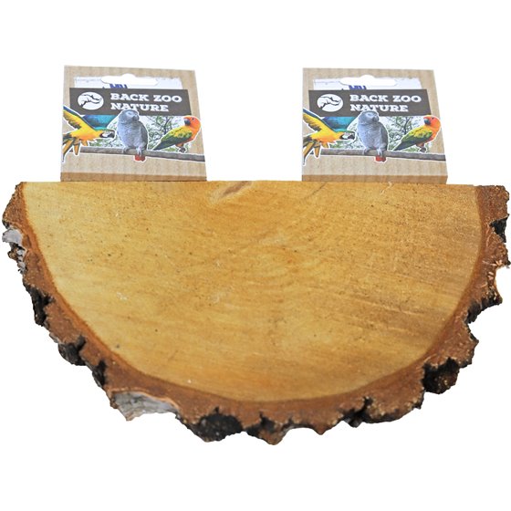 Back Zoo Nature rustplank hout, 1/2 rond.