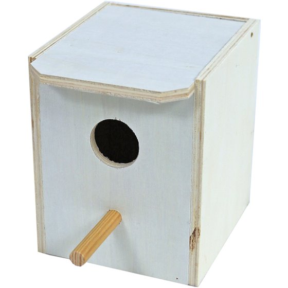 Boon broedblok voor mezen, rond gat.