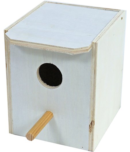 Boon broedblok voor mezen, rond gat.