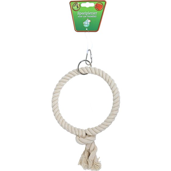 Boon vogelspeelgoed touwring katoen klein 1-rings, Ø 13 cm.