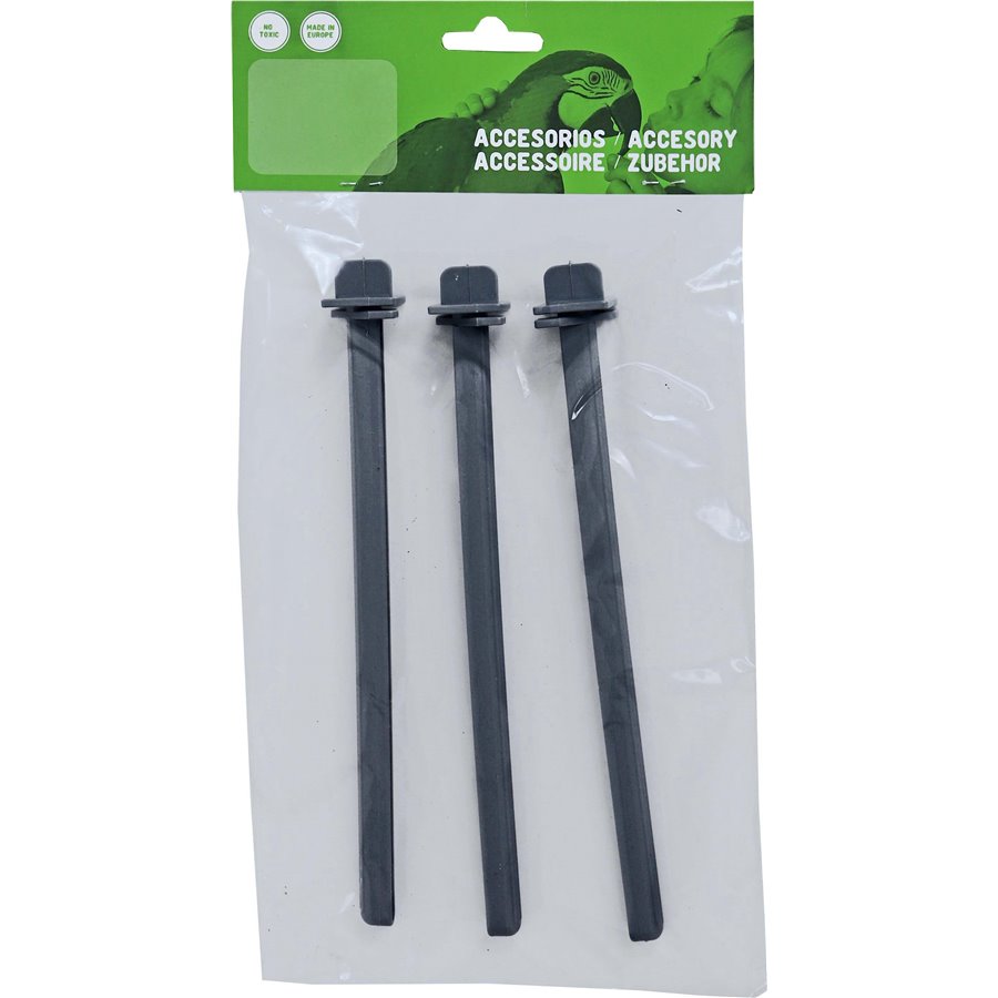 Voltregá zitstok indraaimodel met klem plastic grijs, zak a 3 stuks