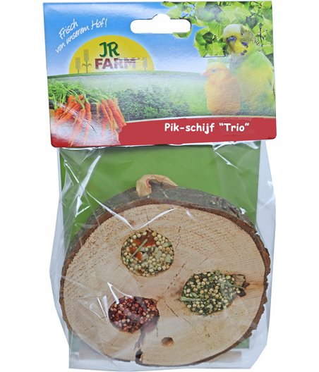 JR Farm parkiet & kanarie pik-schijf 'Trio', 70 gram.