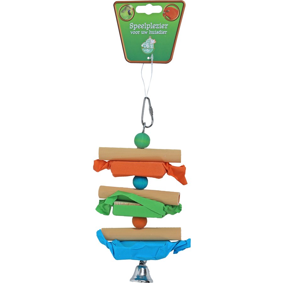 Boon vogelspeelgoed ladder hout/kunststof met papier, 20 cm.