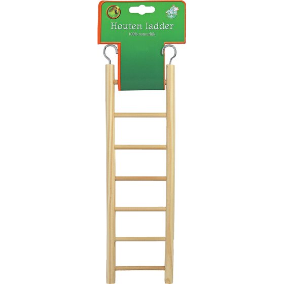 Boon vogelspeelgoed ladder hout 7 traps, 28 cm.