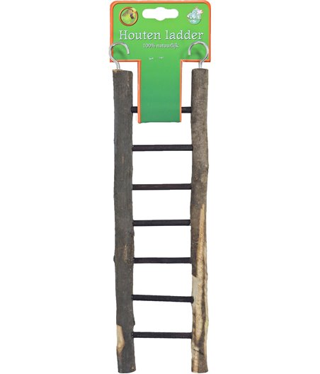 Boon vogelspeelgoed ladder hout Natural 7 traps, 28 cm.