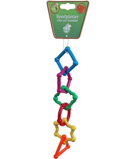 Boon vogelspeelgoed ketting plastic klein voor parkiet.