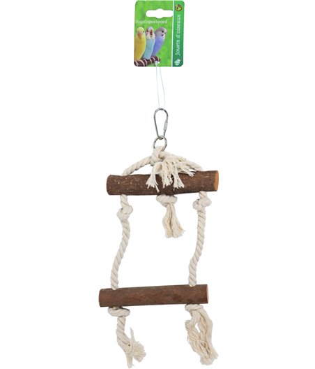 Boon vogelspeelgoed touwladder hout 2-traps, 27 cm.