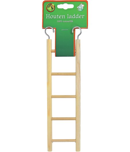 Boon vogelspeelgoed ladder hout 5 traps, 22 cm.