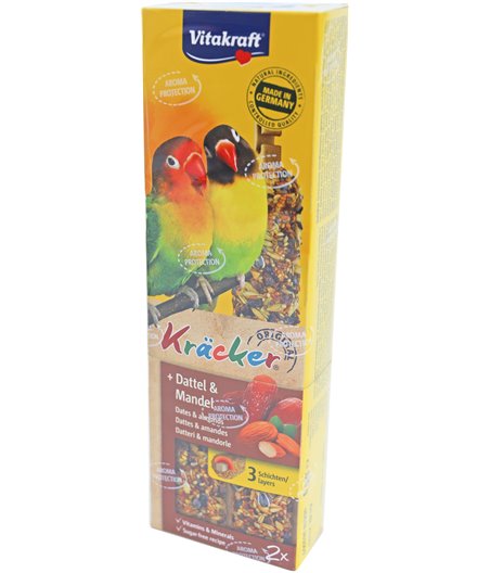 Vitakraft dadel/amandel-kräcker agaporniden, 2in1