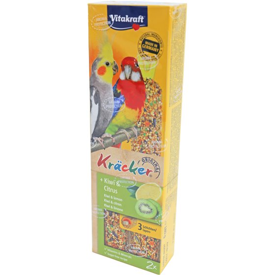 Vitakraft kiwi/citrus-kräcker valkparkiet, 2in1