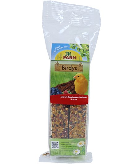 JR Farm Birdys kanarie amarant/blauwe bessen/frambozen, 130 gram.