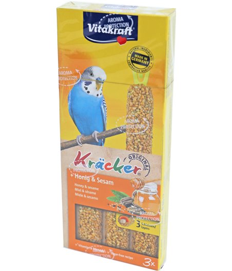 Vitakraft honing/sesam-kräcker parkiet, 3in1