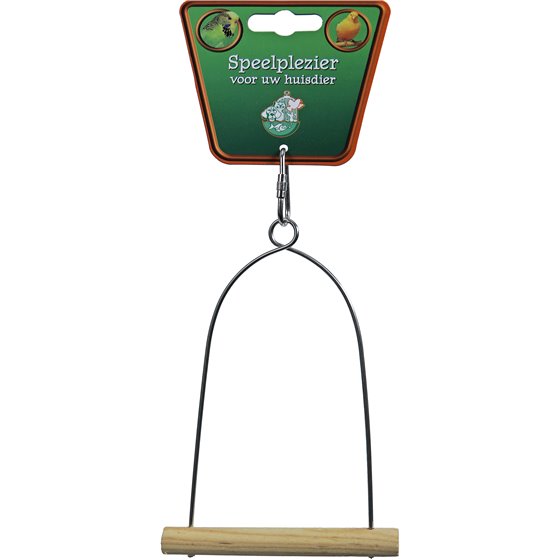 Boon vogelspeelgoed schommel chroom met stok.