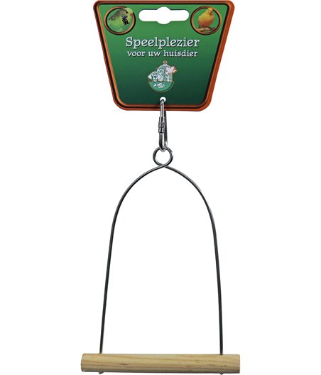 Boon vogelspeelgoed schommel chroom met stok.