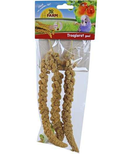 JR Farm parkiet en grote parkiet trosgierst geel, 75 gram. 