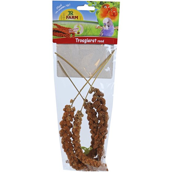 JR Farm parkiet en grote parkiet trosgierst rood, 75 gram. 