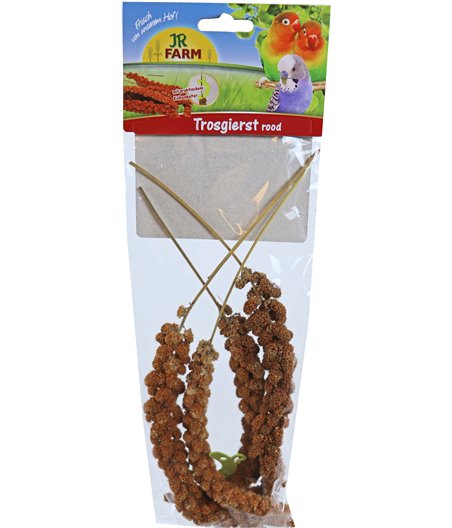 JR Farm parkiet en grote parkiet trosgierst rood, 75 gram. 