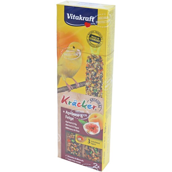 Vitakraft abrikoos/vijg-kräcker kanarie, 2in1