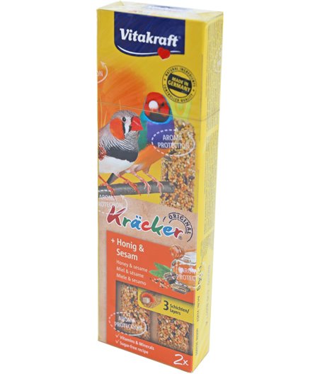 Vitakraft honing/sesam-kräcker exoot, 2in1