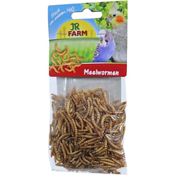 JR Farm parkiet en grote parkiet meelwormen, 25 gram. 