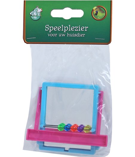 Boon vogelspeelgoed spiegel met telraam voor parkiet.