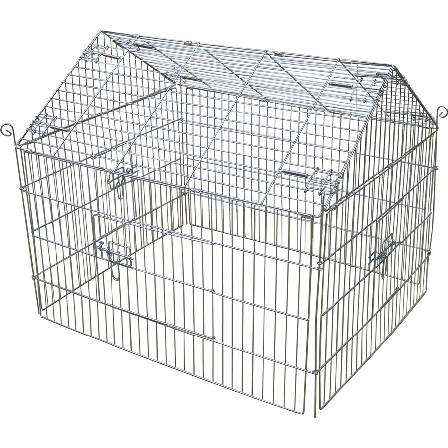 WorldPet draadren puntdak verzinkt, 90x75x75 cm - 90 x 75 x 75cm