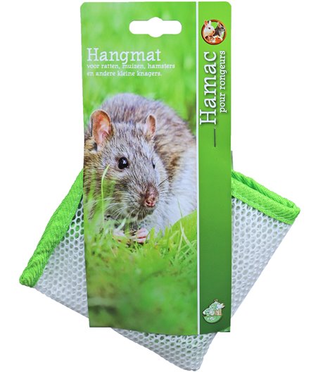 Boon hangmat knaagdier vulbaar groen/wit, 26 cm - 24,5 x 19 x 3,5cm