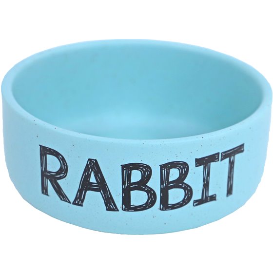 Boon konijnen eetbak steen RABBIT mat mintblauw, 12 cm - 12 x 12 x 5cm