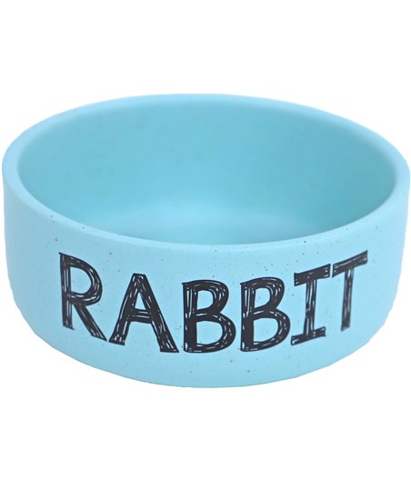 Boon konijnen eetbak steen RABBIT mat mintblauw, 12 cm - 12 x 12 x 5cm