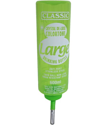 Classic drinkfontein Colortone plastic konijn, 600 ml - 7 x 7 x 25cm